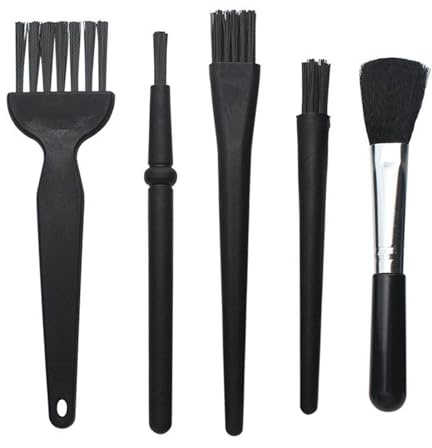 5 Pieces Mini Keyboard Cleaning Brushes Kit, Laptop Cleaner Brush Plastic Anti Static Brushes Electronic Dust Cleaning Brush for Computer Keyboard Motherboard Camera Small Space