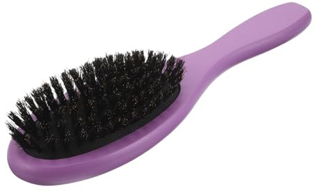 iplusmile Cepillo de Pelo para Hombre Cerdas Naturales de Jabalí Desenredante y Acondicionador para Cabello Rizado o Dañado Diseño Plano y Ligero para Viajes y Uso Diario