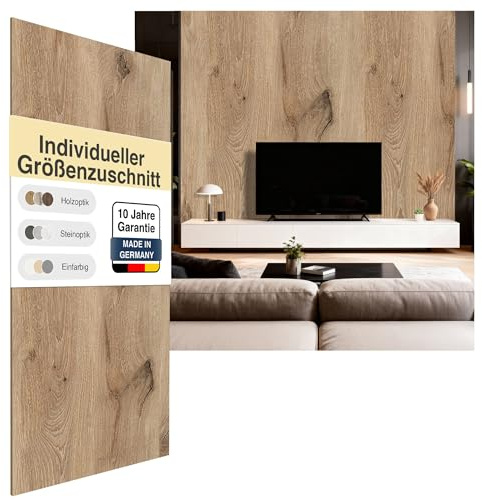 WALLando Premium Wandpaneele Schwarzwaldeiche hell– Individuell zuschneidbar – Robuste PVC-Wandverkleidung für Wohnzimmer, Küche & Bad – Einfache Montage ohne Bohren – Vielseitige, moderne Designs