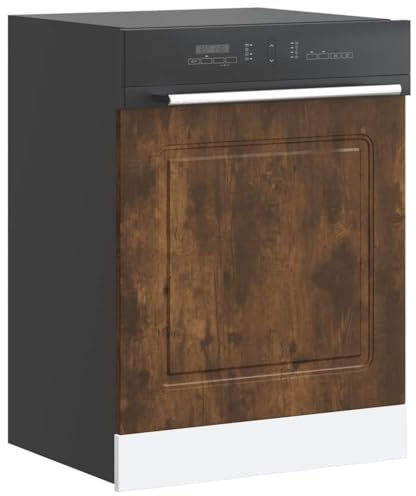Owoxanthellate Mascherina per lavastoviglie Kalmar in legno da 60 x 1,5 x 67 cm, con robusta protezione frontale, design moderno e durata per cucina, cucina da incasso e arredamento senza tempo