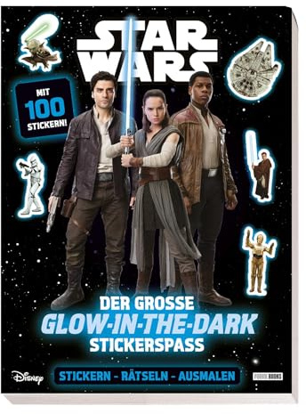 Disney Star Wars: Der große Glow-in-the-Dark-Stickerspaß: Stickern - Rätseln - Ausmalen: Activityblock mit 100 Glow-in-the-Dark-Stickern