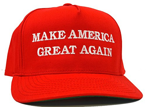 FGF-EU Make America Great Again-keps justerbar broderad baseballkeps hiphop-hatt, Röd, one size