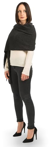 Dalle Piane Cashmere Damen Stola 100% Kaschmir | Hochzeitsschal und Abendstola für Zeremonien und Reisen, 60x205 cm, vier Jahreszeiten, Geschenk für Sie, Made in Italy
