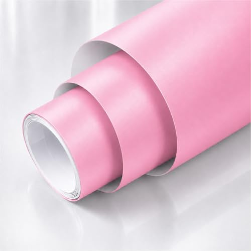 TipTopCarbon Möbelfolie selbstklebend matt - langlebige Möbel Klebefolie Hell-Rosa 2m x 60cm - Klebefolie Küche - selbstklebende Folie Möbel - moderne Schrankfolie versch. Größen