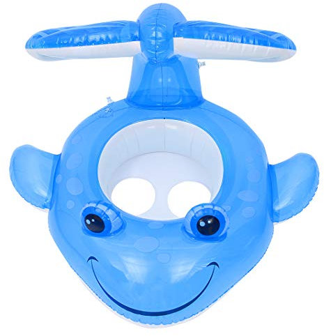 GEMVIE Schwimmring für Babys, Schwimmring für Babys, mit Sitz in Fischform, aufblasbarer Pool, Schwimmring für Kinder, Mädchen, Alter 1–4 Jahre (blau)