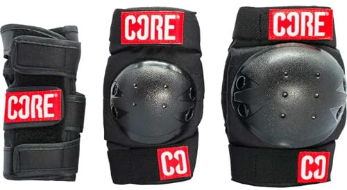 CORE 6-in-1 Schützende Knieschoner-Set, Skate-Schutzausrüstung mit Ellenbogen-Knie-Handgelenkschützern, Skate-Pads für Kinder, Jugendliche, Erwachsene, für Skateboarden, Roller, Radfahren, Skaten (XS)