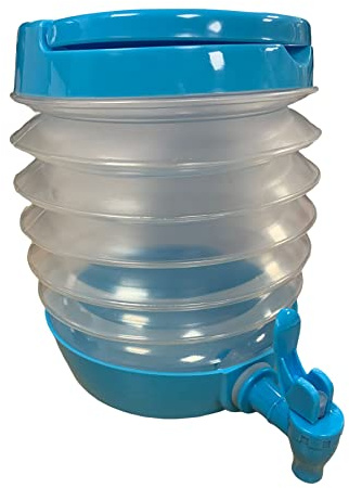 Water Carrier Collapsable Container with Tap 3.5 Litre Capacity Festival Camping Home an Essential Foldable Water Carrier Easy Storage & BPA Free Portable Lightweight Carry Handle - Vanilla Leisure