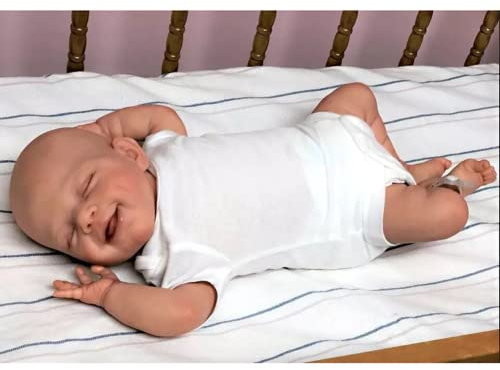 Lonian 19 inch 48cm Full Body Silicone Reborn Baby Doll Sleeping Lifelike Soft Touch Bath Toy