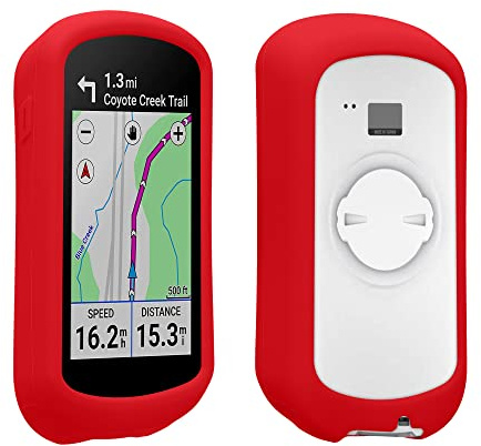 kwmobile Housse GPS vélo Compatible avec Garmin Edge Explore 2 - Protection Bumper boitier navigateur - Étui en Silicone Rouge