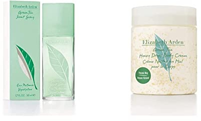 Elizabeth Arden Green Tea Eau de Parfum, Perfume Mujer, Fragancia Floral Cítrica, 50 ml & Green Tea Honey Drops Crema Hidratante Corporal con Té Verde y Gotas de Miel Natural, 500 ml