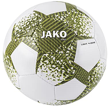 JAKO Unisex Lightball Glaze, Weiß/Schwarz/Soft Yellow, 4