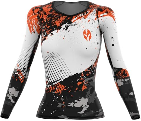 SMMASH Funktionströja för kvinnor, kompressionströja, sportskjorta, långärmad, andas, Second Skin teknik, fitness, topp, utomhus, Sub, S