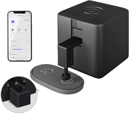 MOES Fingerbot Plus Smart Switch Toggle, Pulsante intelligente Pusher con controllo touch,Compatibile con Smart Life/Tuya APP，per Alexa/Google Home e Timer Controllo，MOES BLE HUB richiesto, nero