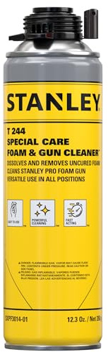 STANLEY Spray Foam Dispensing Gun Cleaner - Uncured Expanding Polyurethane Foam Dissolver - 12.3 oz, 1 Pack