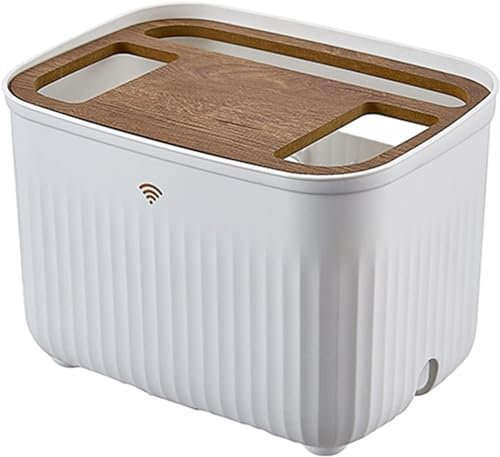YuWangg Caja para Guardar Router WiFi,Caja Ocultar Router WiFi,De Almacenamiento De Cables Estante,Gran Capacidad, Adecuado para salón, Oficina, etc.