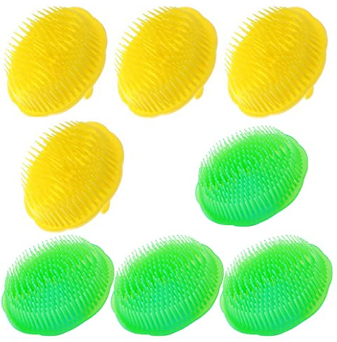 Brosses de cuir chevelu pour le cuir chevelu Masseur Exfoliator Exfoliator Paspin Brush pour bain 8pcs