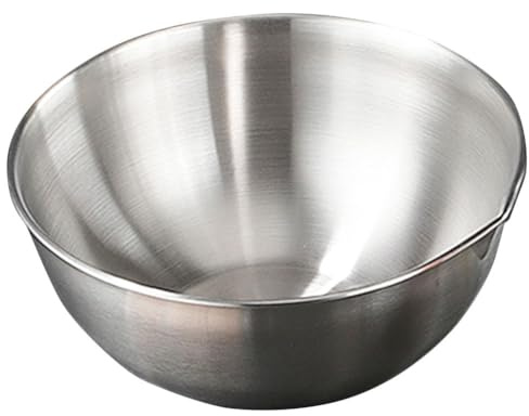 Amosfun Edelstahl RüHrschüSsel GroßRaum Mit Skala Und AusgießEr SalatschüSsel Metall FüR KüChe Backen Und Teigkneten KüChenware 20Cm