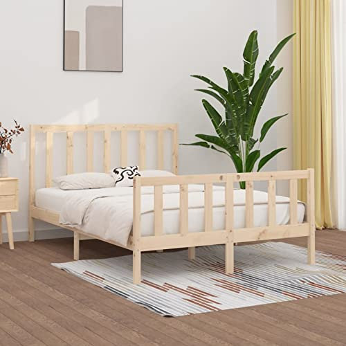 Buzaza Massivholzbett Bettgestell Bed Frame Bett Mit Bettkasten Hausbett Bett Massivholz 140x190 cm - 3105205