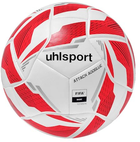 uhlsport Fußball Attack ADDGLUE Fussball Soccer Spielball Trainingsball - mit Neuer ADDGLUE-Technologie - für Jugend und Aktive - FIFA