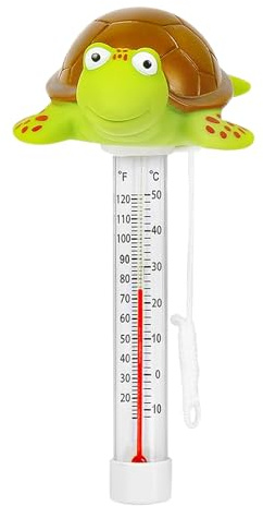 Pool Thermometer, Wasserthermometer Pool, Pool Gadgets, Floating Pool Thermometer Cute Für Swimmingpool, Hot Tubs, Fischteiche & Baby-pool（Schildkröte）