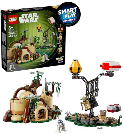 LEGO Star Wars 75422 SMART Play: Yoda's Hut and Jedi Training - Compatible Interactive Toy Set incl. 2 SMART Tags and 2 Minifigures - Gift Idea for 8+ Year Old Boys, Girls & Adult Fans