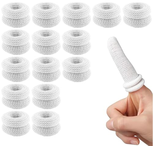 15PCS Finger Protection Bandages Set - Breathable Tubular Cotton Covers for Fingertips & Thumbs, Reusable Finger Stall for Work, Kitchen & Craft Safety