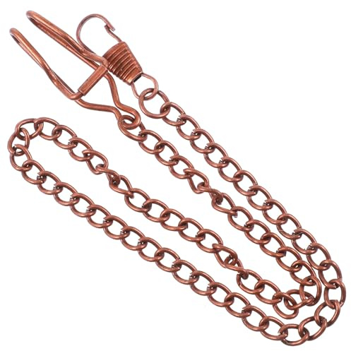 MALUGOGO Goldene Taschenuhrketten aus Legierung im Retro Stil | 3 Stück-pack mit Schnalle, Leicht zu Montieren und Lösen, Dekoratives Zubehör für Taschen und Gürtelketten