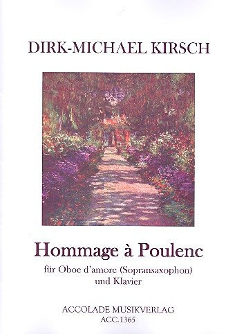 Accolade Musikverlag und Noten Bodo Königsbeck Hommage à Poulenc Op.25 for Oboe d'Amore (Soprano Saxophone) and Piano