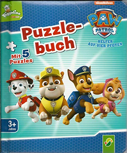 Paw Patrol Pusselbok hjälpare på fyra tassar med 5 pussel