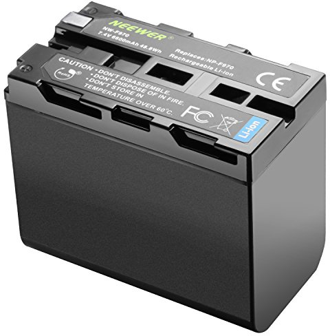 NEEWER 6600mAh Li-Ion Akku, Ersatzakku Kompatibel mit Sony NP-F970 NP-F960 NP-F975 NP-F570 NP-F750 NP-F770, passend für NEEWER CN160 NW759 74K 760 FW759 74K 760 LED Videoleuchte, Monitor