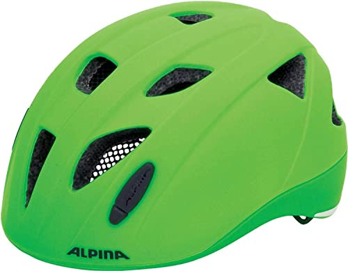 Alpina XIMO L.E. - Leichter, Sicherer & Bruchfester Fahrradhelm Mit Optionalen LED-Licht Für Kinder, Green matt, 47-51 cm