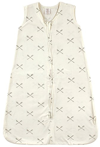 Touched by Nature Unisex Baby Organic Cotton Sleeveless Wearable Sleeping Bag, Sack, Blanket, Arrow, 0-6 Months