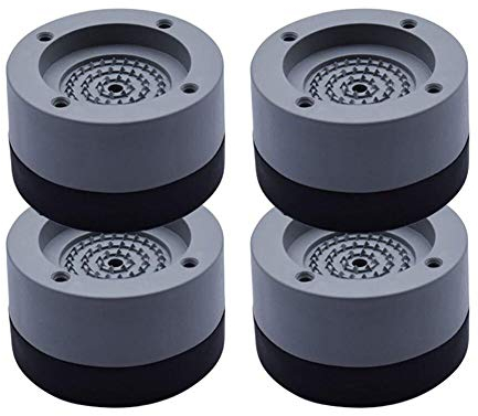 Amortiguador de Vibraciones para Lavadoras Queta 4pcs Universal Arandelas Antivibraciones para Lavadora y Secadora, Soporte de Goma Antivibración de Bajo Ruido (gris, 4 cm)