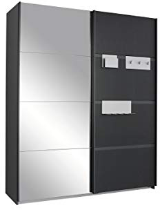 Rauch Möbel Steinheim Armoire à portes coulissantes en bois Gris métallique 61 x 136 x 197 cm