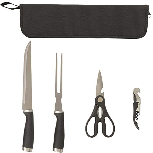 TOPICO Tranchierbesteck Silber Tranchier-Besteck mit Fleischmesser Set Fleischgabel