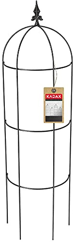 KADAX Rankobelisk av pulverlackerat stål, 3D-rankobelisk, spaljé, obelisk, fristående spaljong, ranktur, spaljé (H: 120 cm, halvrund)