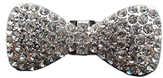 Auto Air Vent Clip Diamant Lufterfrischer, Asudaro Bow Vent Clips Bling Bling Bow Auto Diffusor Vent Clip Aromatherapie Ornament Auto Parfüm Clip für Frauen Auto Innendekoration Charm Decor,Weiß