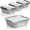 COM-FOUR® Tazón de aluminio 24x - cacerola con tapa - tazón de aluminio, tazón para parrilla, cacerola, fuente para hornear, para cocinar, hornear y asar a la parrilla (24 piezas - con tapa)
