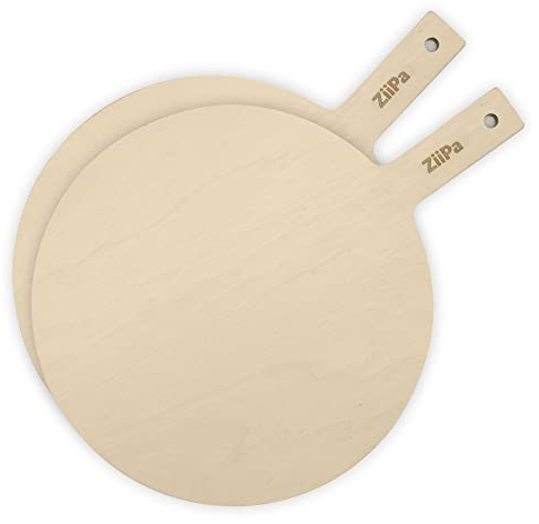 ZiiPa • Set de 2 Planches à Pizza • Idéales pour Servir & Découper • Surface Lisse & Antiadhérente • Facile à Manipuler & Nettoyer • Parfaites pour Présenter et Déguster vos Pizzas Maison