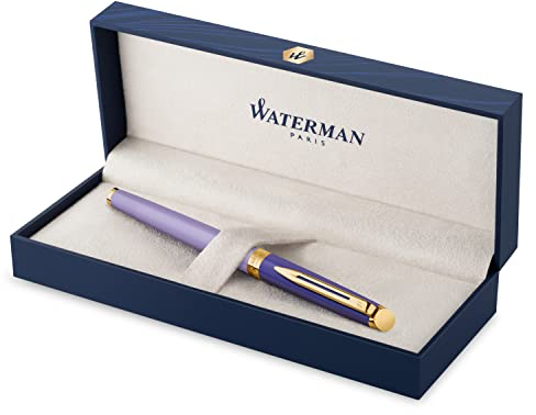 Waterman Hémisphère Rollerball | Metall und violette Lackierung mit goldbeschichteten Zierteilen | Geschenkbox