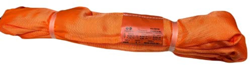 ATERET Eslinga redonda sin fin de poliéster naranja Powerlift, capacidad vertical de 25 libras, 4 pies de longitud, cesta de 45 libras - Eslinga de elevación de polietileno resistente
