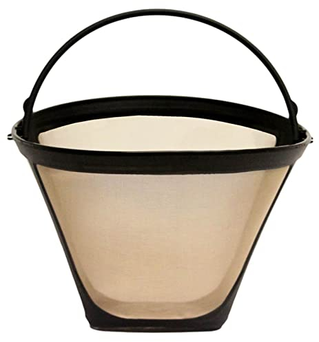 HUAYUWA Reusable Permanent Cone Style Coffee Filter Stainless Steel Coffee Mesh Basket Cup Replacement Compatible for Cuisinart GHW-12 DTC-975BKN DGB-900BC/550BK DCC-450BK/3000/3200/3400/1100/1200