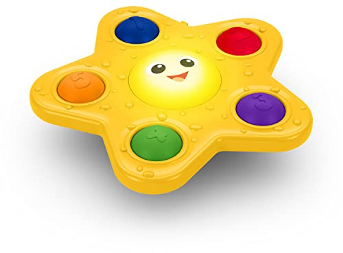 Baby Einstein, Juguete sensorial para explotar Burbujas Pop & Glow Starfish, a Partir de 6 Meses