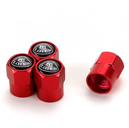 LUDVIK 4 Pack Autoreifen Ventilkappen,Für Lotus Auto staubdicht Korrosionsschutz Rostschutz Anti-Leck Reifen Außen Styling Zubehör