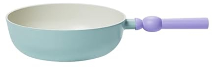 Neoflam Better Finger Kitchen Non Stick 9 Inch Stir Frying Wok Pan with Handle, Healthy Cooking Nonstick Ceramic Coating Skillet, Induction Compatible Cookware, Made in Korea (22cm Wok Pan)