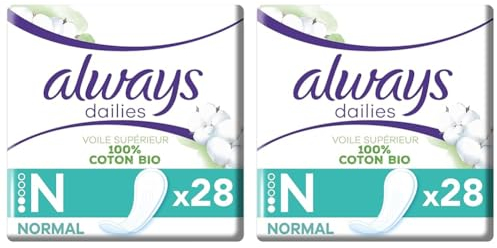 Always Dailies Cotton Slipeinlagen Normal 28 Slipeinlagen (Packung mit 2)