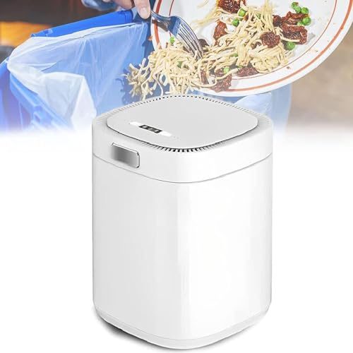LSBHPPD Compostiera Elettrica Cucina,Compostiera Intelligente per Rifiuti Cucina, Contenitore per Compostaggio per Casa E Cucina,Ciclatore Automatico per Rifiuti Alimentari,Rifiuti,White