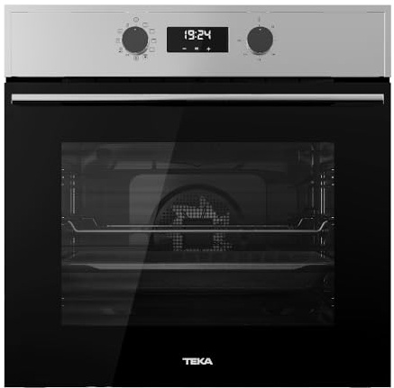 TEKA Horno Multifunción 60 cm, Limpieza DualClean, 8 Funciones, Touch Control, 1 Guía Plus-Extension, 70 L, Inox, HSB 635 P S