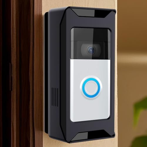 Anti-Theft Video Doorbell Mount Compatible with Ring/Blink Wireless Camera Doorbell, Adjustable Angle Doorbell Mount No-Drill Battery Doorbell Bracket Accessories for Houses, Apartments, Businesses