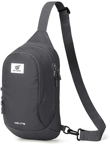 SKYSPER Umhängetasche Herren 6L, Anti Diebstahl Brusttasche Klein mit RFID Dreifachschutz Sling Bag Schultertasche für Travel Outdoor Reise